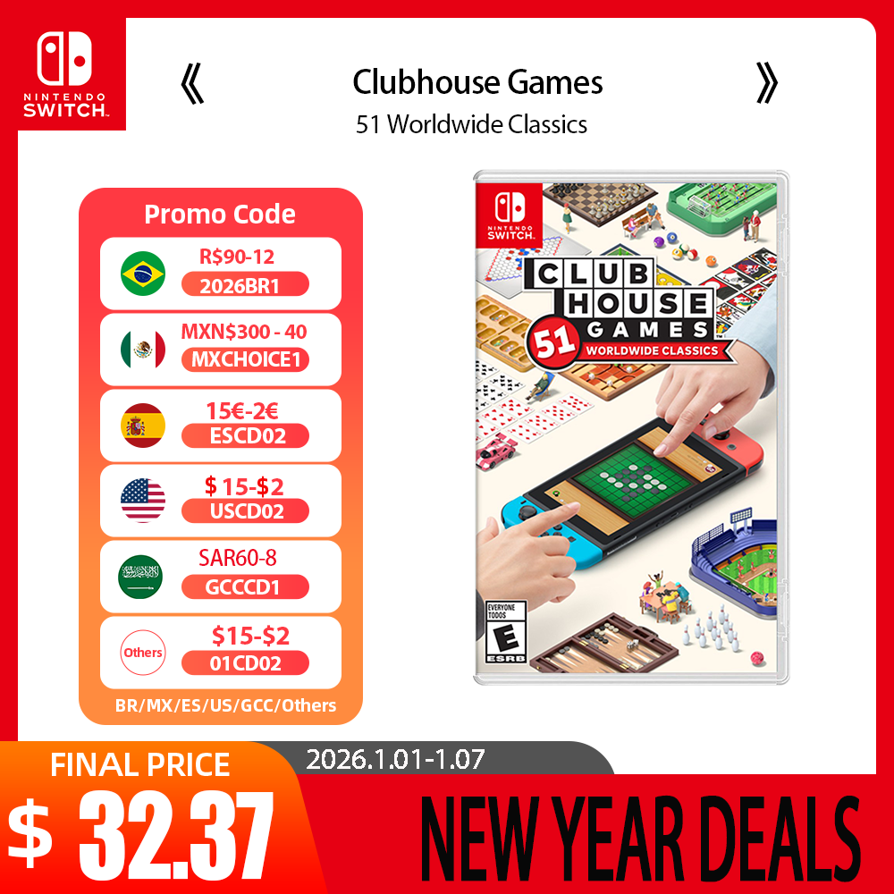 Nintendo Switch ゲーム セール - クラブハウス ゲーム: 51 のワールドワイド クラシック - TV テーブルトップ パーム ゲーム モードをサポート