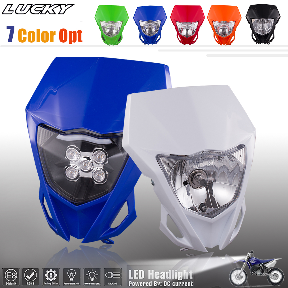 ヤマハ WR250F 2015-2019 WR450F 2012-2018 オートバイヘッドライト 12V 35 ワット H4 ヘッドランプ MX エンデューロダートバイクユニバーサル CRF YZF DRZ