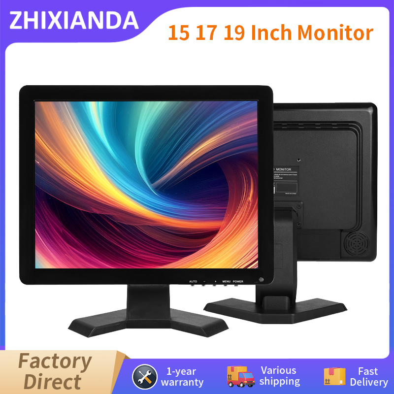 Zhixianda 15 17 19 インチ 4:3 同じデザイン CCTV ポータブル HD LCD ディスプレイコンピュータタッチ機能なしモニターカメラ PS3 PS4 POS