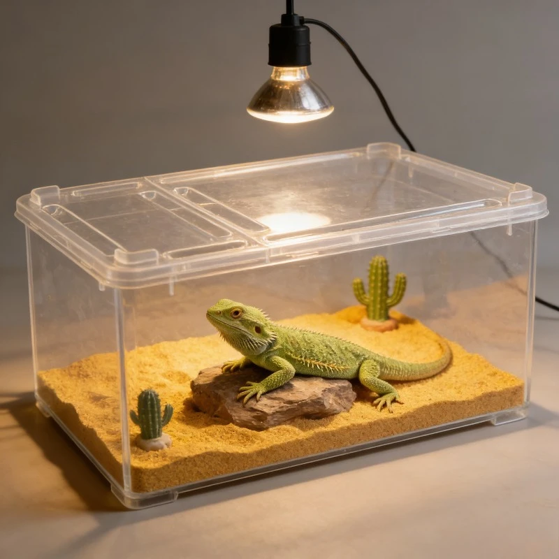 爬虫類飼育ボックステラリウムカメタンクカイコクモツノカエルヤモリトカゲカタツムリケージポータブル生息地エンクロージャ