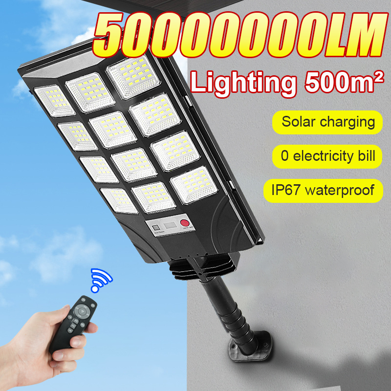 ソーラーライト屋外 50000000LM ソーラー駆動ランプガーデンストリート LED ソーラー照明防水屋外ソーラーランタンパティオ