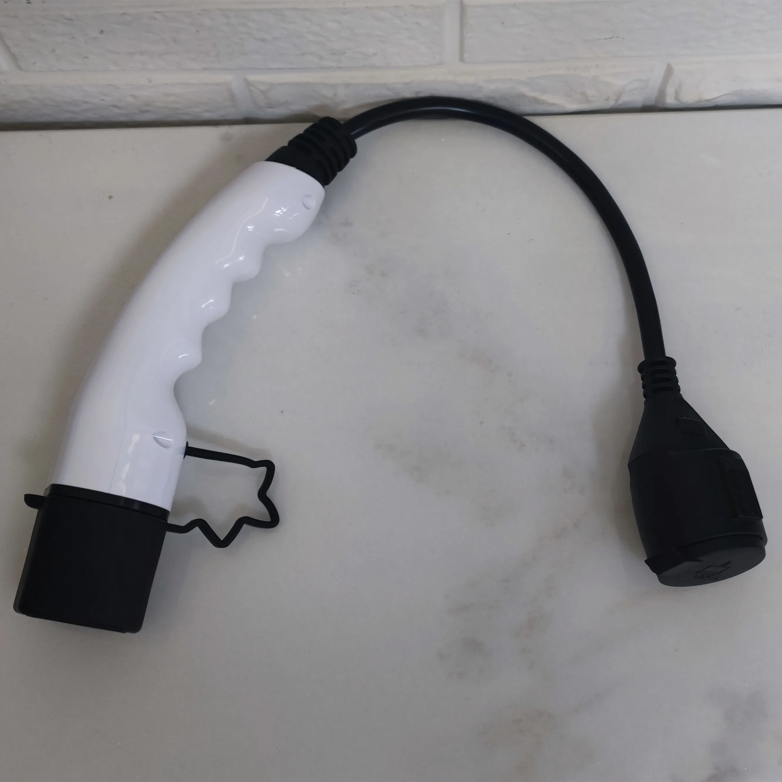 タイプ 2 - EU プラグアダプター、16A 230V 50cm EV 充電ケーブル、WallBox 充電ステーションコネクタ、電気自動車電源プラグ