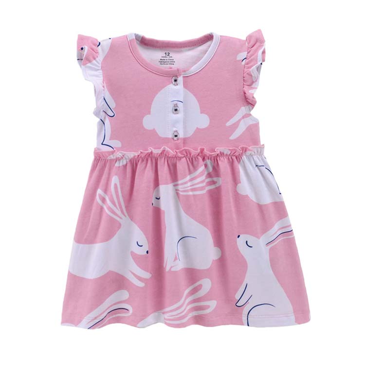 綿 100% の夏の子供の女の子のドレスの女の赤ちゃんのスカート