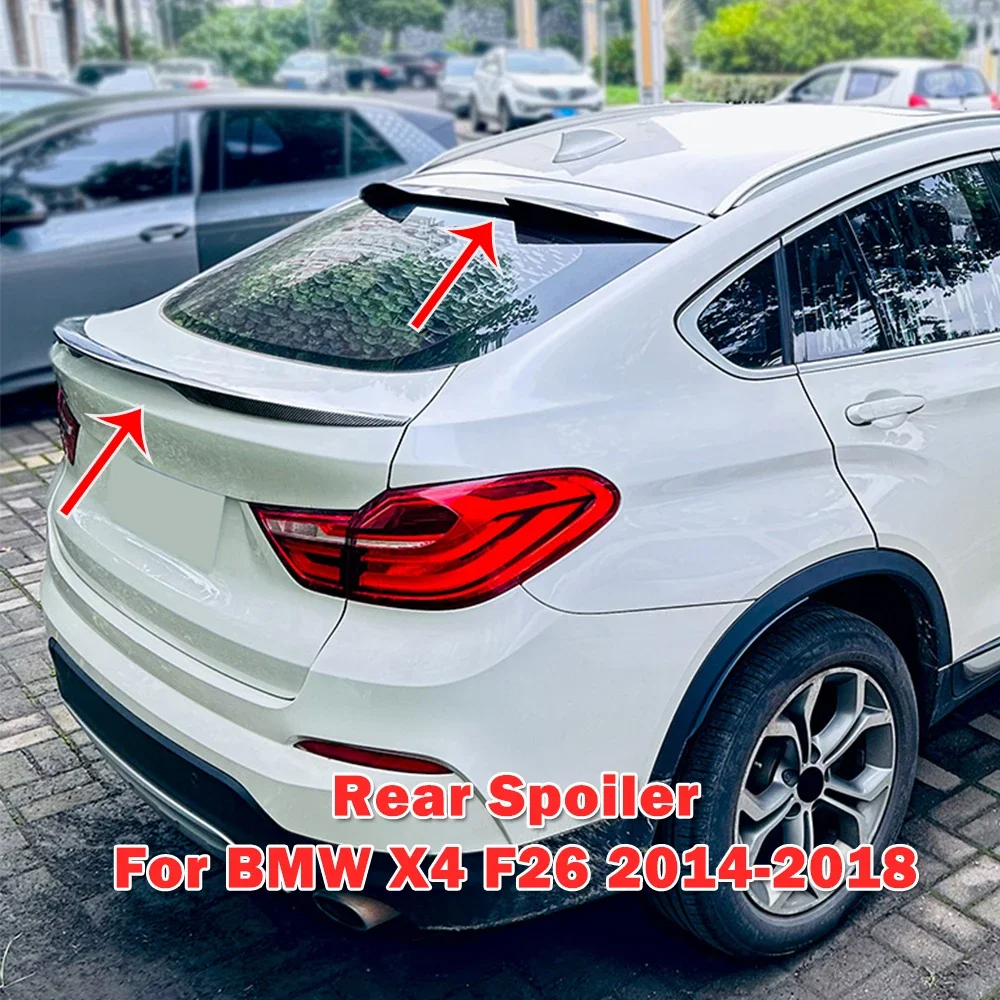 車のリアスポイラールーフウィングアクセサリー Bmw X4 F26 2014-2018 リアトランクリッド MP スタイル尾翼スプリッターリップボディキットチューニング