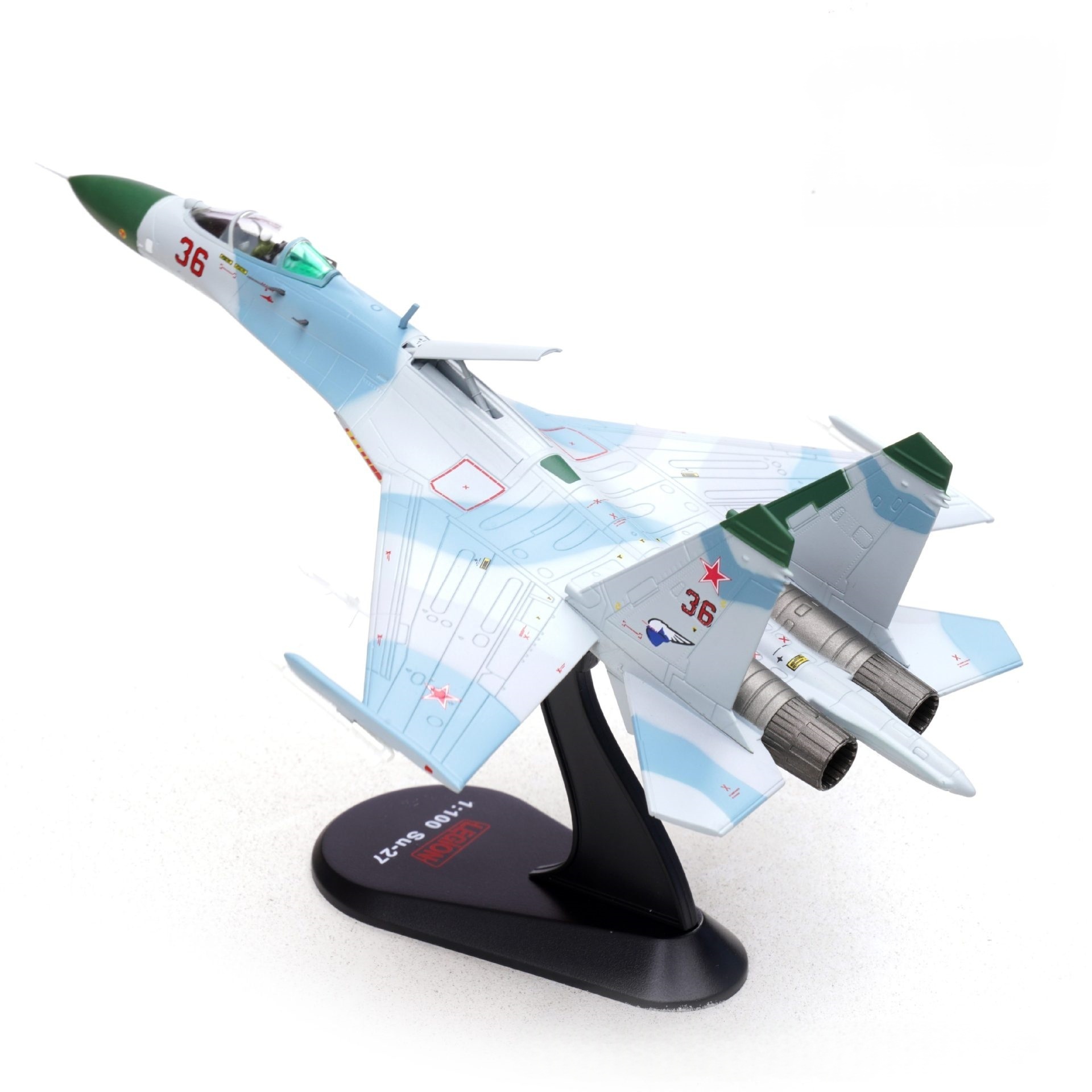ダイキャスト 1:100 スケール Su27 合金航空機モデル戦闘機シミュレーション軍用航空お土産飛行機大人男の子ギフト W ベース