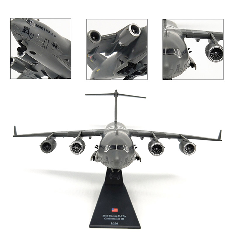 新しい 1:200 モデル米国アメリカ海軍陸軍 C-17 グローブマスター輸送機飛行機戦闘機コレクションディスプレイおもちゃギフト