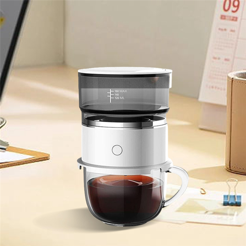 B98A-ポータブルハンドプレスコーヒーメーカー、ステンレススチールフィルター自動ドリップ付き、旅行、キャンプ、オフィス用
