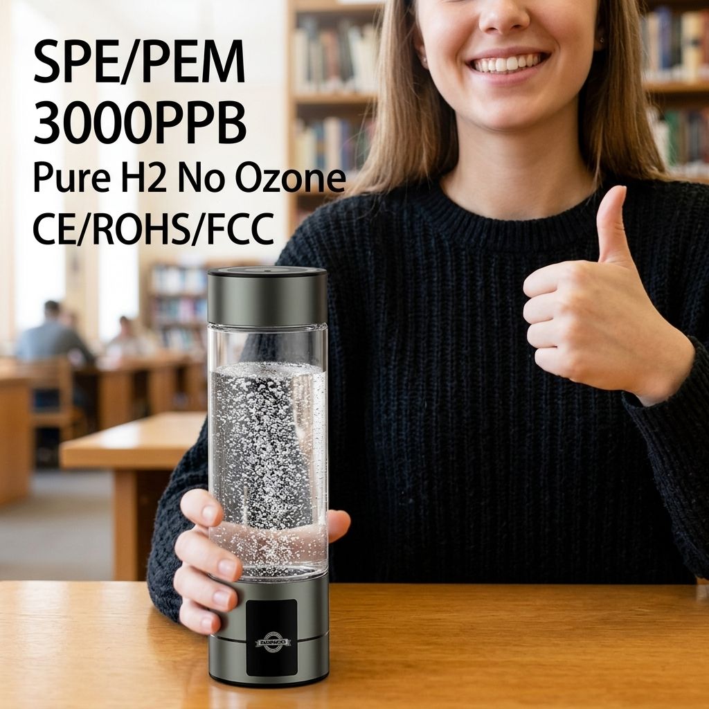 3000PPB 高濃度水素豊富な水ボトル SPE PEM ポータブル H2 水生成カップ家庭用旅行屋外使用