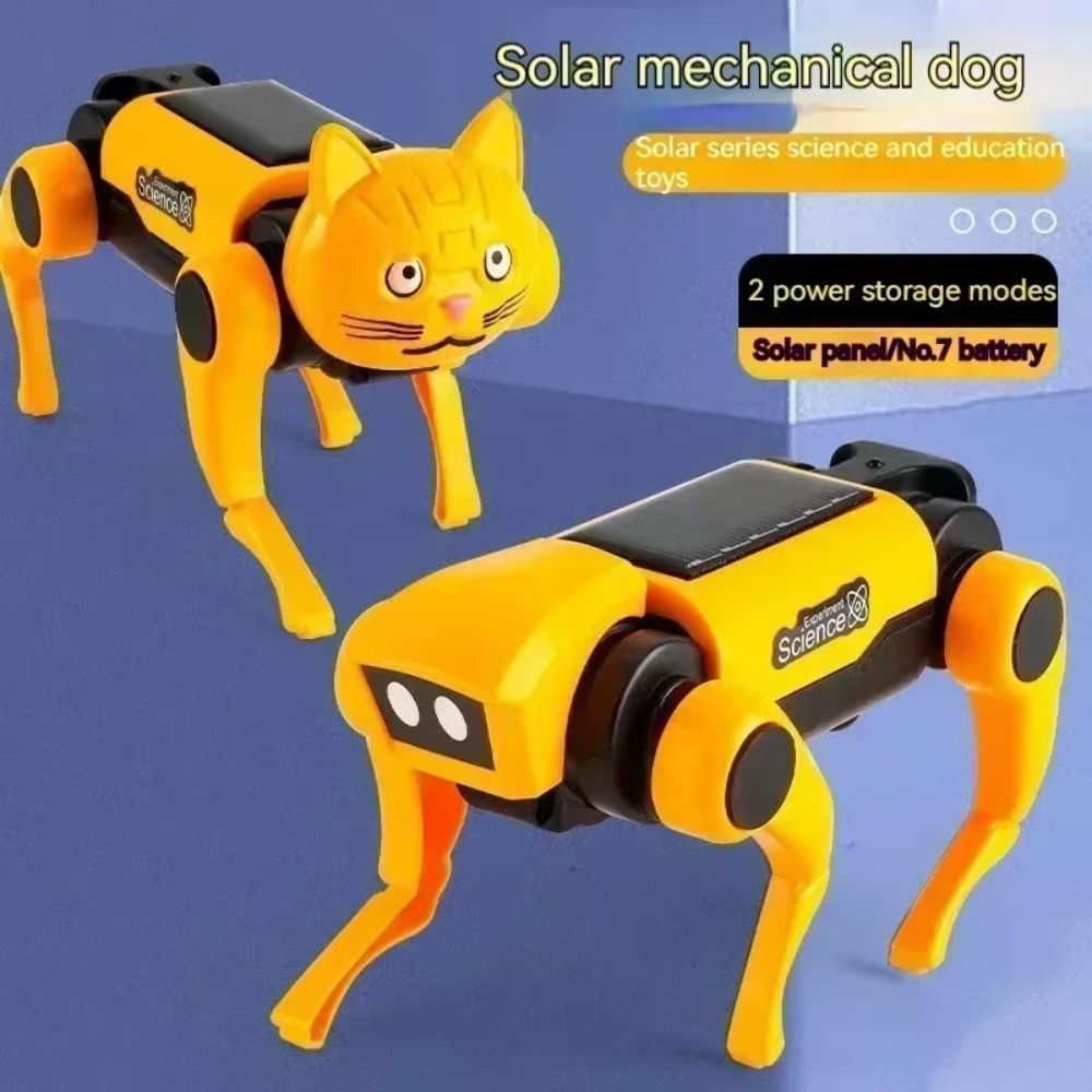 4 脚バイオニック電気機械犬ランニングソーラーシステム RC ロボット科学教育インテリジェント電気ロボット犬子供