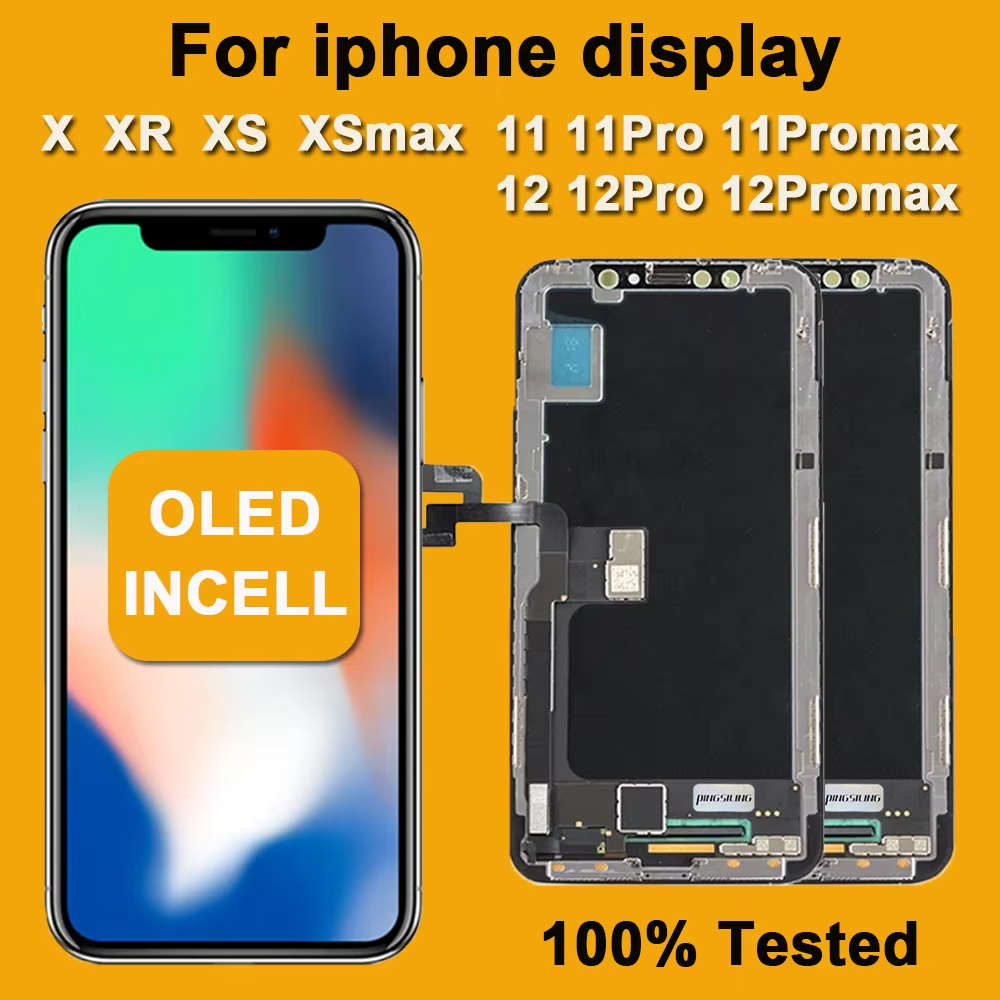 AAA OLED iPhone X XR Max XS 液晶 Incell iphone 11 12 13 プロマックス 13 ミニ 14 プラス OLED 表示画面デジタイザアセンブリ