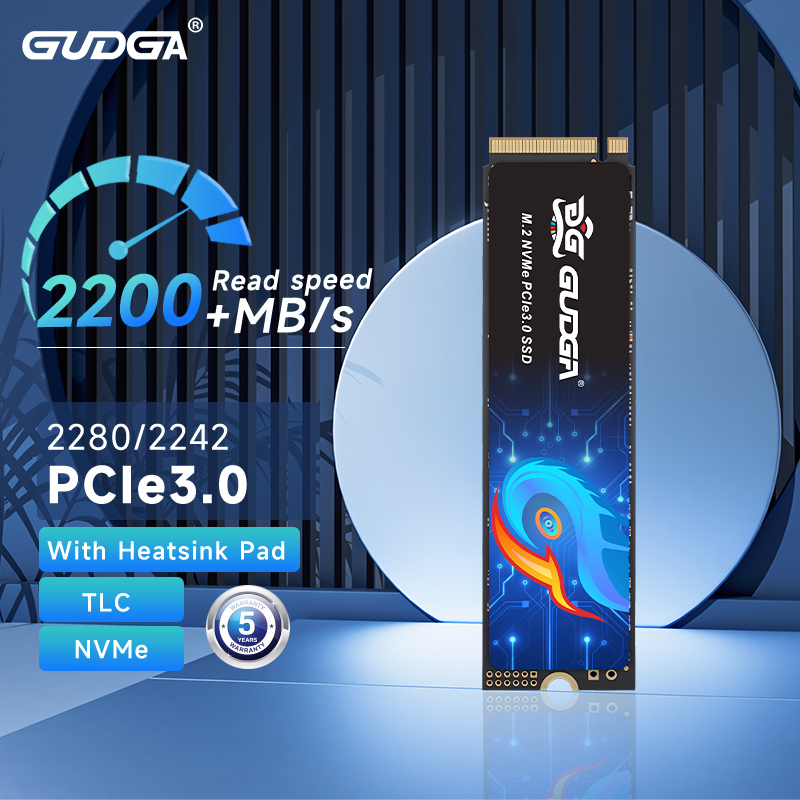 GUDGA M.2 NVMe SSD 2280 PCIe 3.0×4 内蔵ソリッド ステート ドライブ 128GB/256GB TLC ラップトップ デスクトップ用
