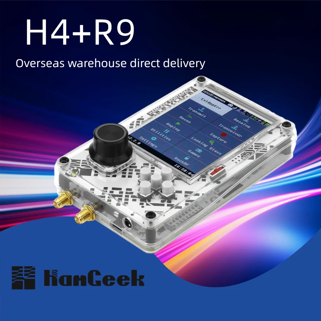 HamGeek R9 SDR ラジオ PortaPack H4 プラスチック シェル組み立て済み 1 アンテナ USB ケーブル