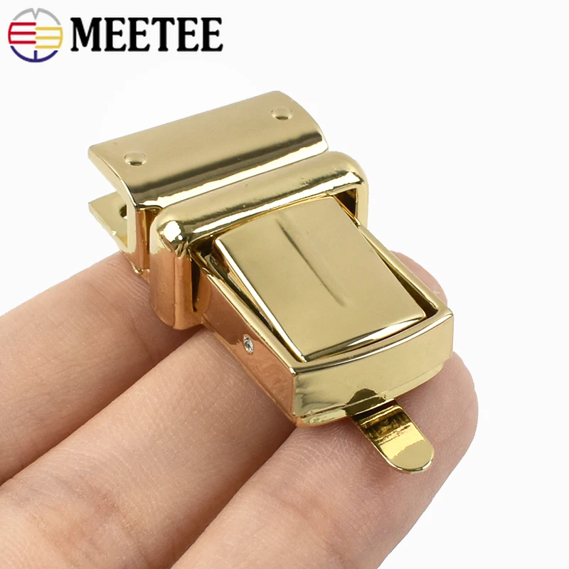 2 個 Meetee バッグ金属バックル 22*38 ミリメートルスナップクラスプ財布ハンドバッグツイストターンロック衣服閉鎖ラッチ DIY 交換アクセサリー