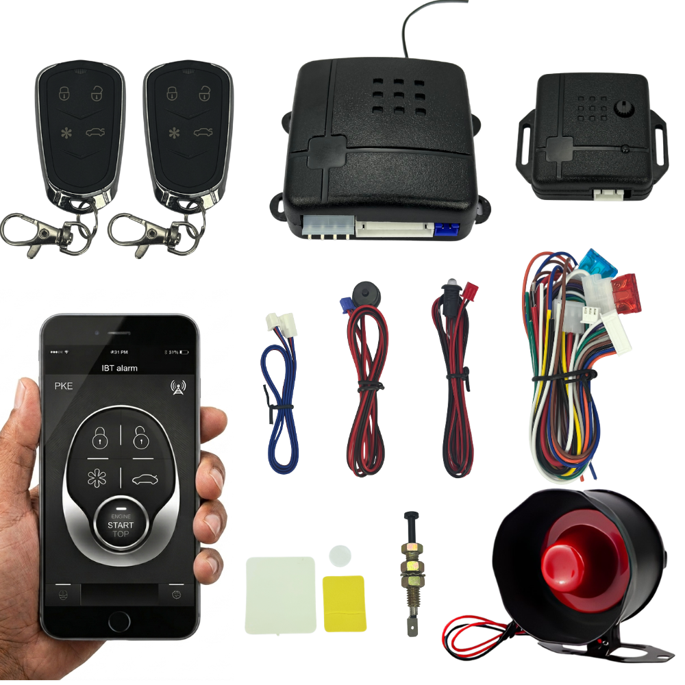 ユニバーサルカーPKE警報システム、モバイルAPP制御、接近車両ロック解除、遠方自動ロック、キーレススマート盗難防止システム