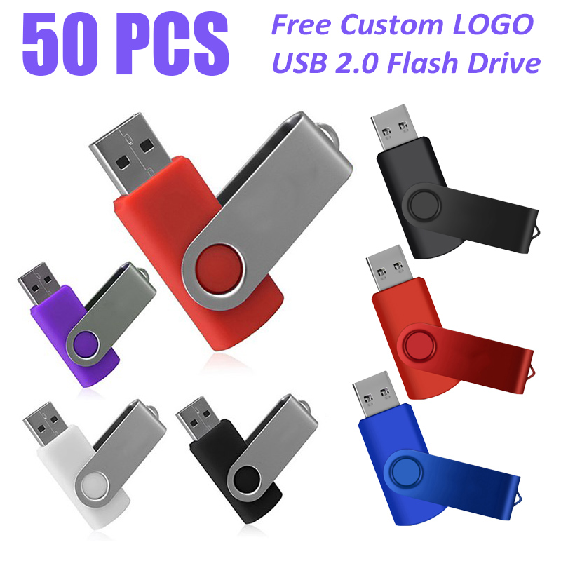 50 個の USB フラッシュドライブ 4 グラム 8 ギガバイトペンドライブ 16 ギガバイト 32 ギガバイトフラッシュディスク 64 ギガバイト 128 ギガバイト USB メモリスティック 256 メガバイト 512 メガバイト 1 ギガバイト 2 ギガバイト無料ロゴ/送料