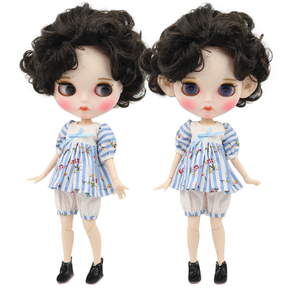 ICY DBS ブライス人形 1/6 おもちゃ白い肌ジョイントボディ bjd 黒髪マットフェイス眉毛カスタム人形 30 センチメートル