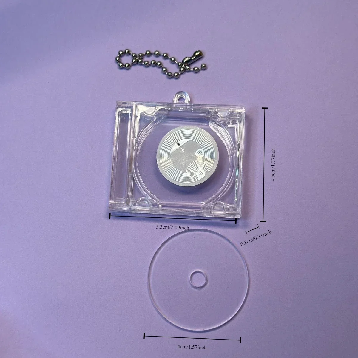 10 個ブランクミニ CD ケースキーホルダー DIY キーホルダー NFC スマートバックパックぶら下げ装飾チェーンドロップシッピングギフトバイヤー用