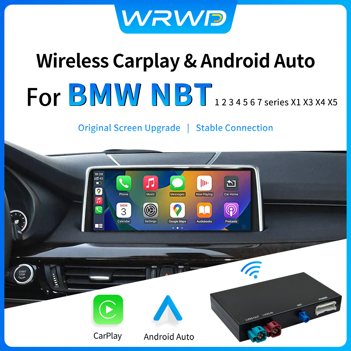 ワイヤレス CarPlay Android AUTO BMW NBT/CIC システム 1 2 3 4 5 6 7 シリーズ X1 X3 X4 X5 X6 MINI E60 E84 E70 F26 F25 F10 F11F20 F21