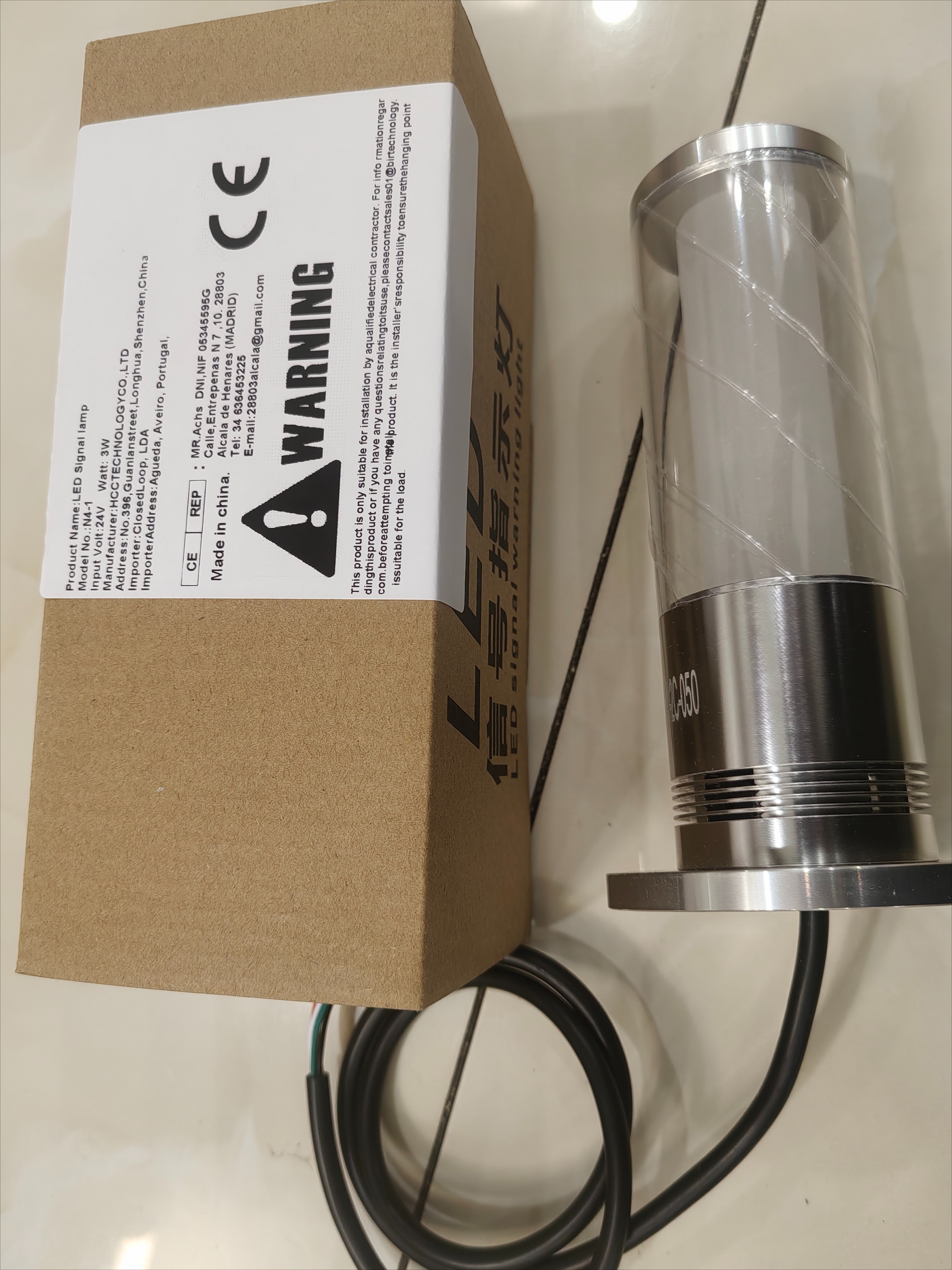 1 個アルミ 1 層 3 色シグナルタワー警報灯 24 ボルト LED 円筒警告機安全ブザーランプ産業用