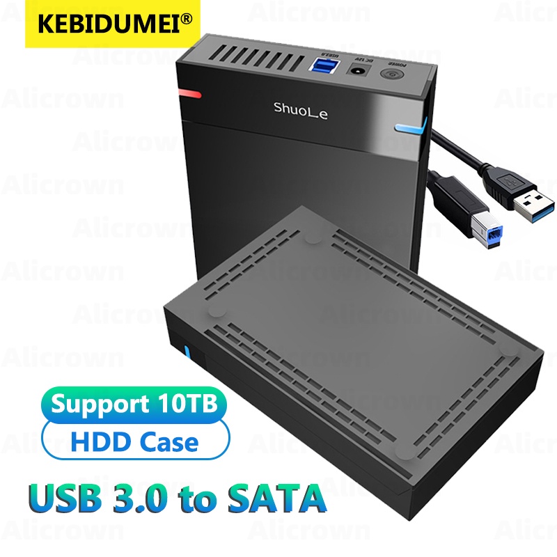 HDD ケース 3.5 2.5 SATA - USB 3.0 アダプタ外付けハードドライブエンクロージャリーダー 5Gbps 10TB HDD ボックスケース PC 用 HD 3.5 HDD ケース