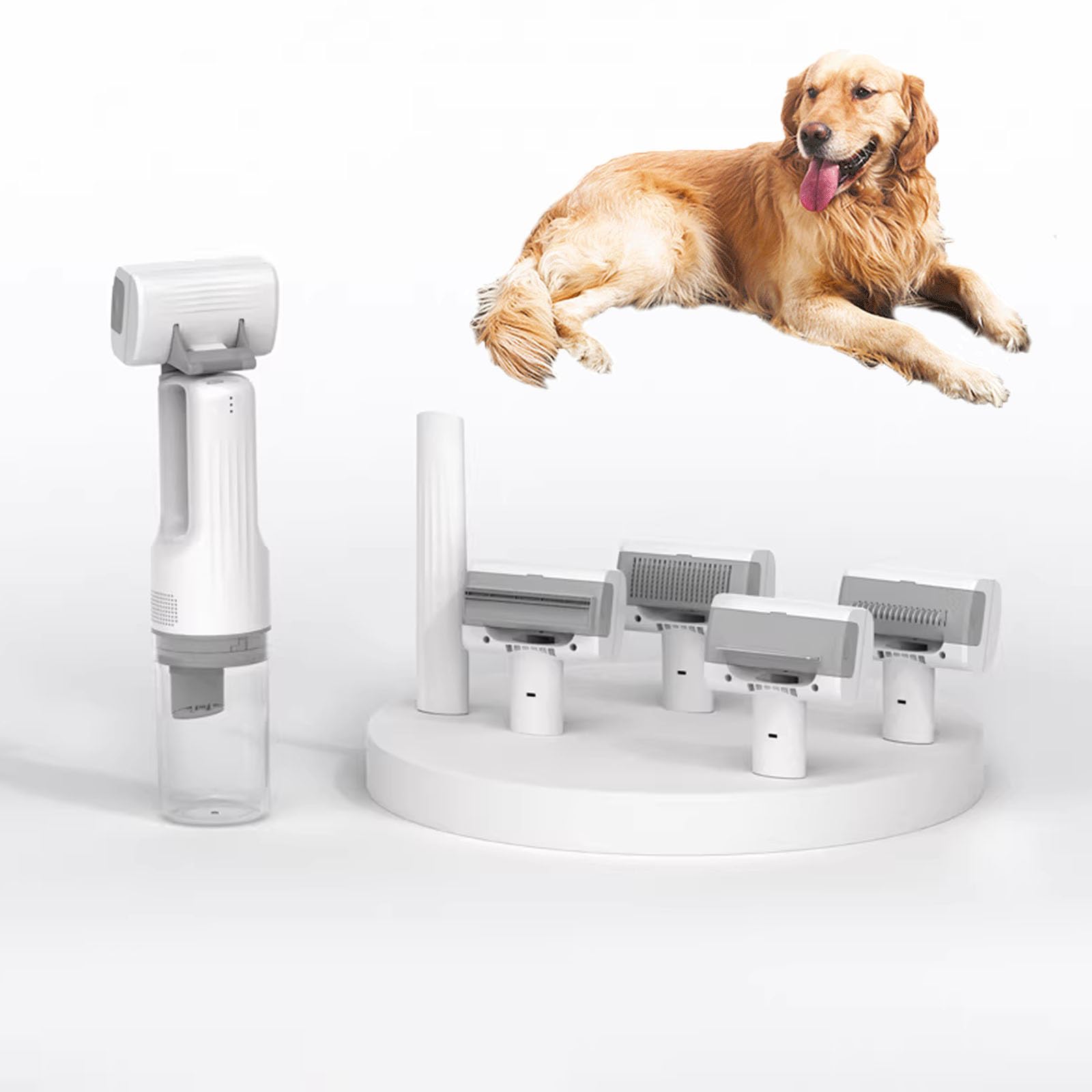 5 in 1 猫犬グルーミング真空脱毛ブラシ脱皮グルーミング脱皮真空ブラシ 5 ペットグルーミングツール付き