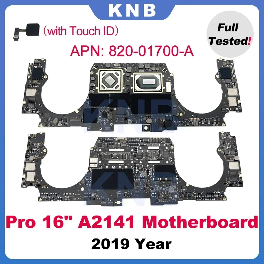 オリジナル A2141 マザーボード Touch ID 付き MacBook Pro 網膜 16 "A2141 ロジックボード i7 i9 512 ギガバイト 1 テラバイト 820-01700-A 2019 年