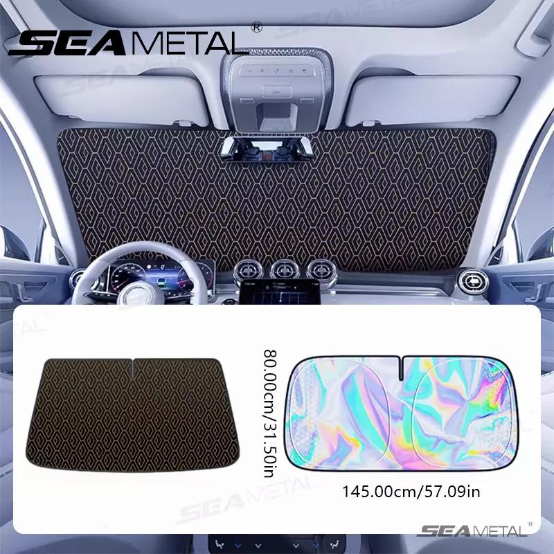 Seametal 車のフロントガラスサンシェード 5 層フロントウィンドウサンシェードフロントガラス日焼け保護カバー UV ブロッカー夏の車のカバー