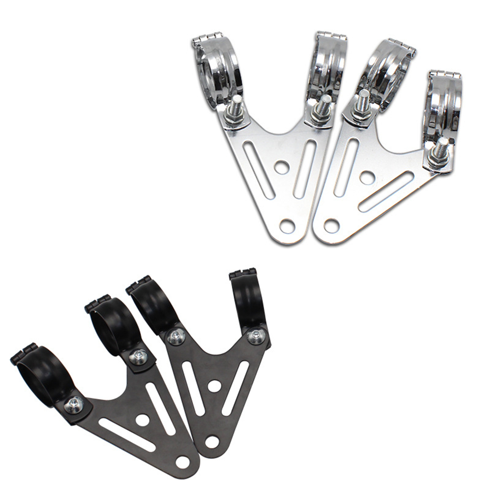 ユニバーサルオートバイ 32 ミリメートル-41 ミリメートルヘッドライトマウントブラケットヘッドランプフロントフォークホルダークランプカフェレーサーオールドスクールツーリング