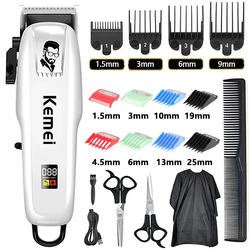 Kemei PG809A プロバリカン充電式ヘアトリマー男性用グルーミングキットプロフェッショナル電気ひげヘアトリマー