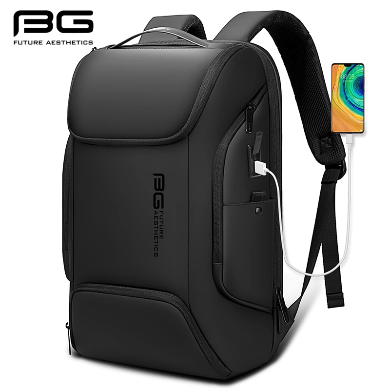 BANGE ビジネス USB 充電スマート バックパック 15.6 インチのラップトップに適合通勤バックパック防水キャリーオンバッグ男性旅行バッグ
