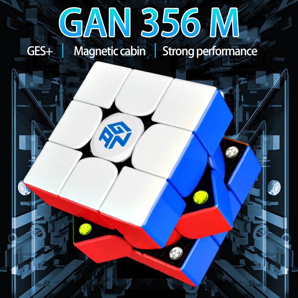GAN 356 M 3x3x3 磁気マジックスピードキューブステッカーレス Gan 356M プロフェッショナルフィジェットおもちゃ GAN 356 M Lite Cubo Magico パズル