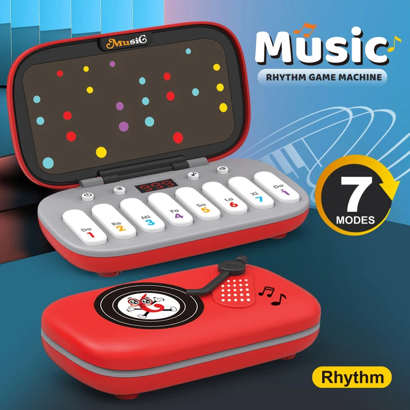 電子音楽発光リズムパズルゲームボックスポケットトラベルおもちゃ教育感覚クイックプッシュ卓上ゲーム