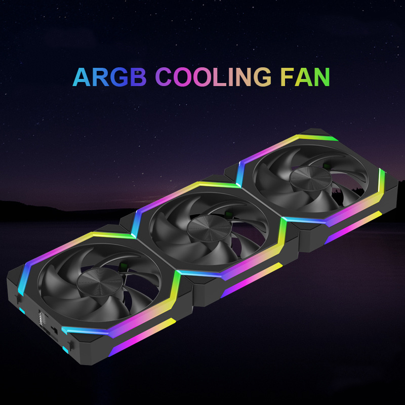 RGEEK ARGB冷却ファン 360mm 240mm モジュラースタッキング可能 スプライシング PWM 静音 120mm RGBファン ゲーミングPCケース水冷クーラー用