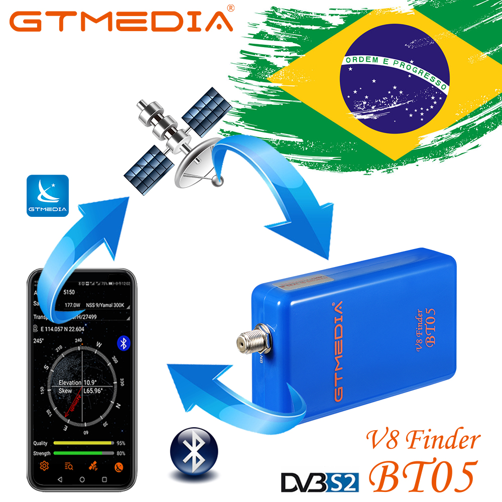GTMEDIA 衛星ファインダー V8 Sat Finder BT05 Satlink Ws-6933 6906 よりも優れている Android 用 Los Satfinder TV 1080p Bluetooth