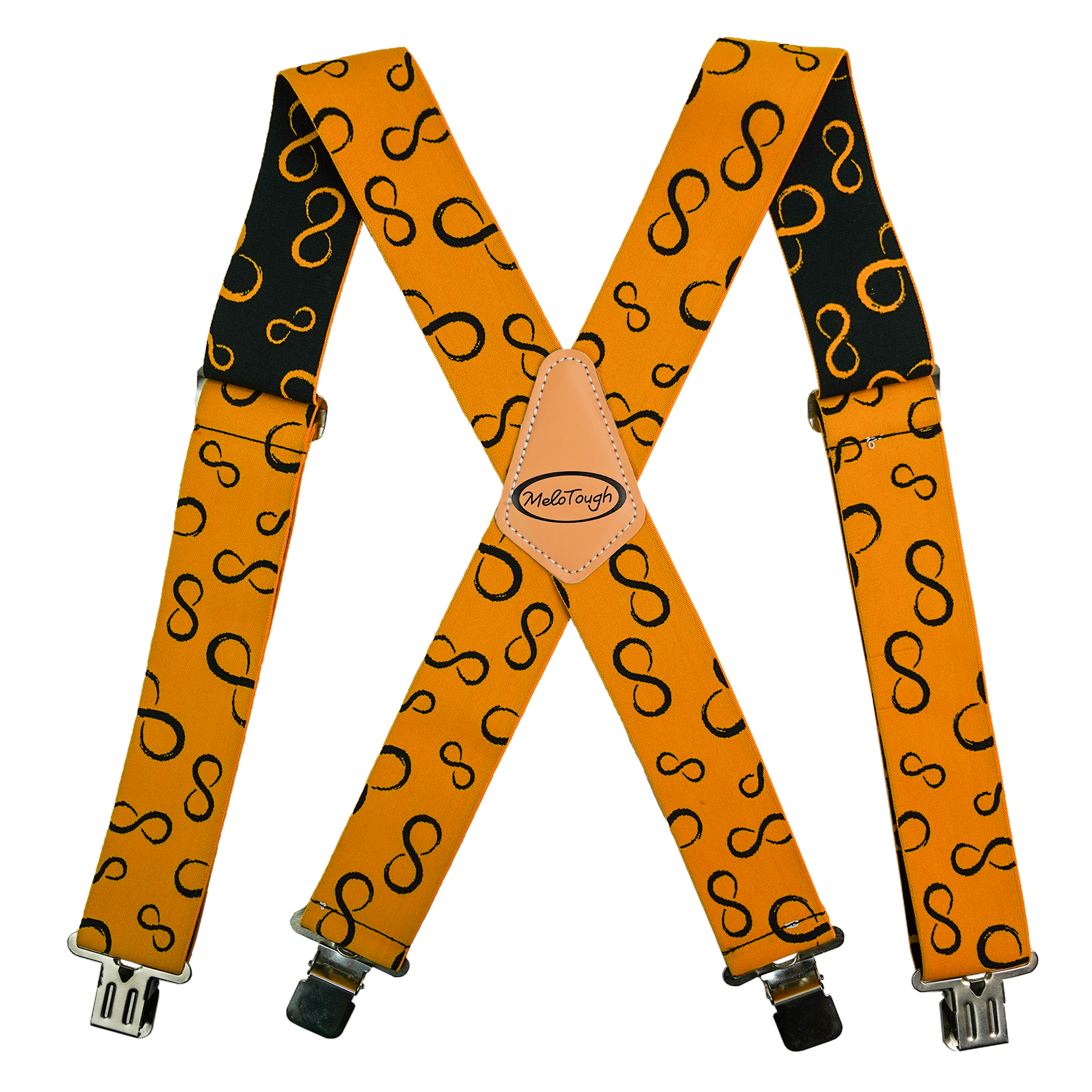 MELOTOGH メンズ サスペンダー 完全弾性 2 インチ幅 X バックヘビーデューティワークサスペンダーツールベルトサスペンダーマンサスペンド