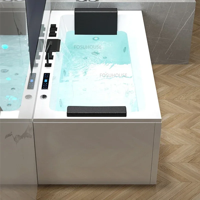 家庭用浴室器具大人のジャグジーアクリル浴槽屋外浴槽クリエイティブ高級シャワー統合マッサージ浴槽