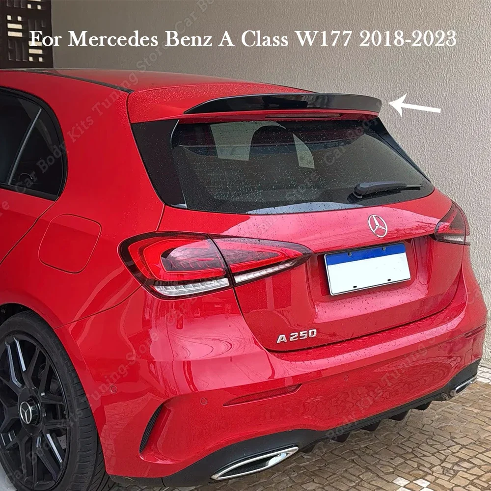 For Mercedes Benz A-Class W177 Rear Trunk Roof Spoiler Splitter Wing A180 A160 A200 A220 A250 A45 A35 AMG 2018-2023 Hatchback