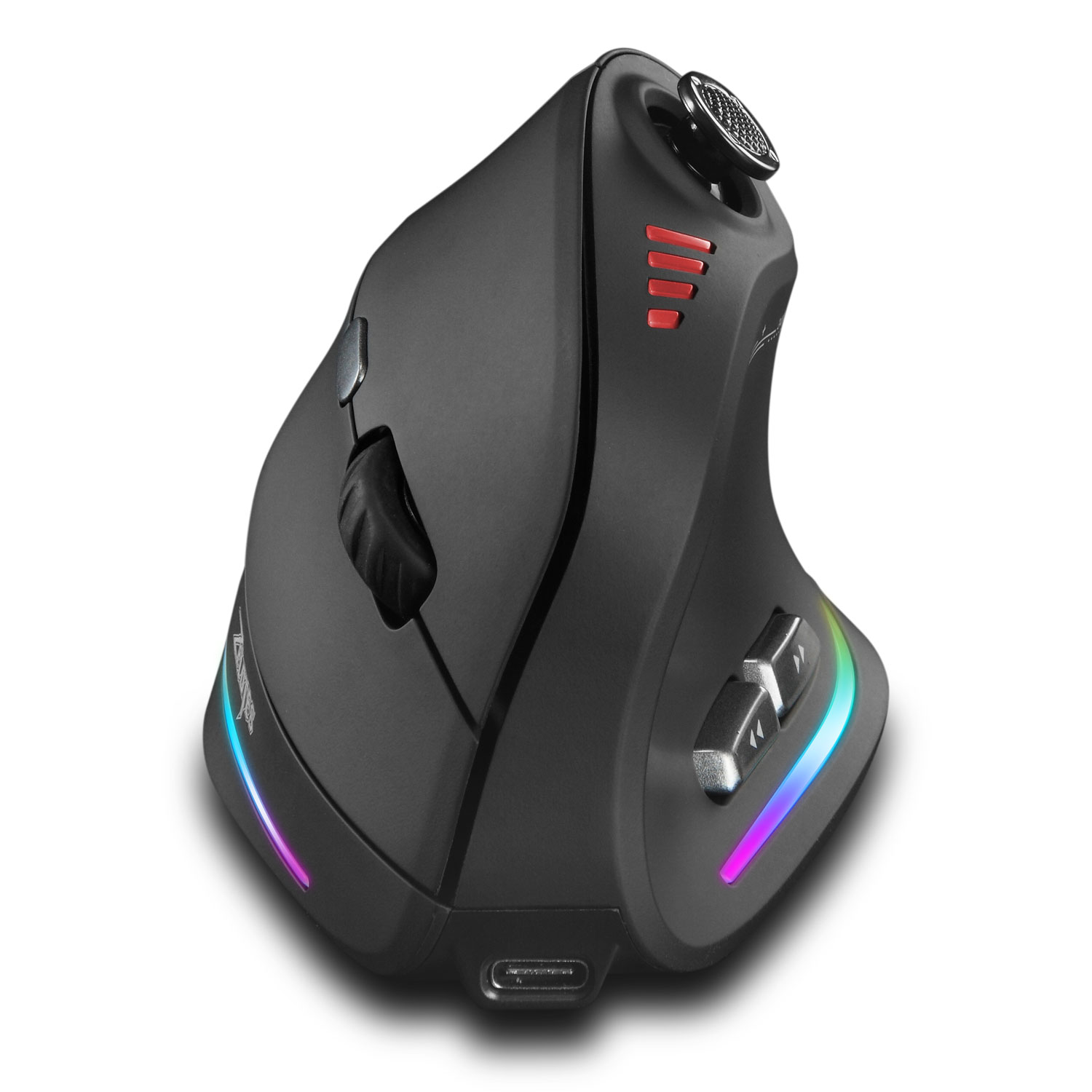 ZELOTES F18 垂直人間工学マウス 2.4 グラムワイヤレスマウス Bluetooth 24000DPI プログラミングゲーミングマウス PC コンピュータラップトップ用