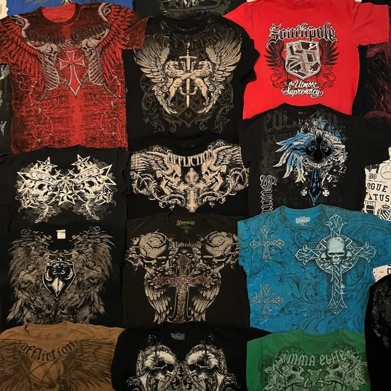フリーマーケット苦悩 Tシャツ男 Y2K ヴィンテージボーイストリートファッションゴシック特大半袖新 XXXXL トップ
