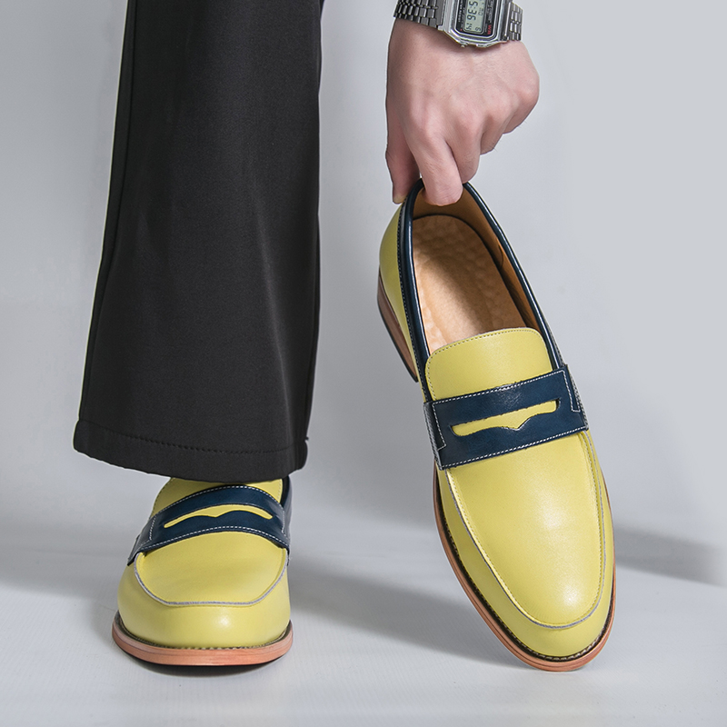 ホット販売大 Size38-46 メンズローファーカジュアル革靴ファッション男性フラットすべて一致モカシンシンプルなウォーキングシューズ