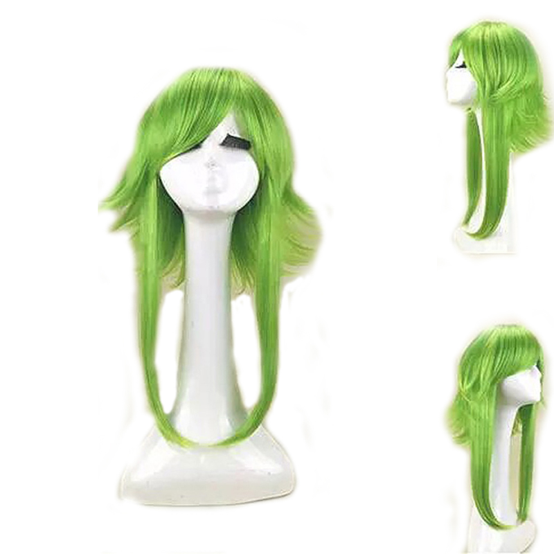 HAIRJOY 女性 VOCALOID GUMI コスプレウィッググリーン耐熱人工毛ミディアムレングスストレート衣装ウィッグ送料無料