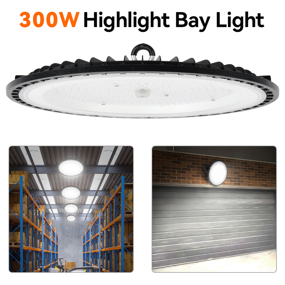 LED倉庫ライトハイベイライト300W AC85-265Vコールドホワイト昼光商業ベイ照明ガレージ納屋倉庫用