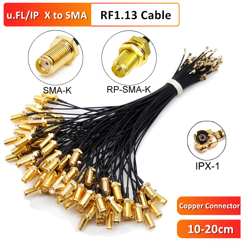 100 ピース/ロット SMA メス uFL u.FL IPX IPX1 同軸 1.13 ケーブル RP-SMA アダプタピグテール RF1.13 5 センチメートル 10 センチメートル 15 センチメートル 20 センチメートル 25 センチメートル卸売
