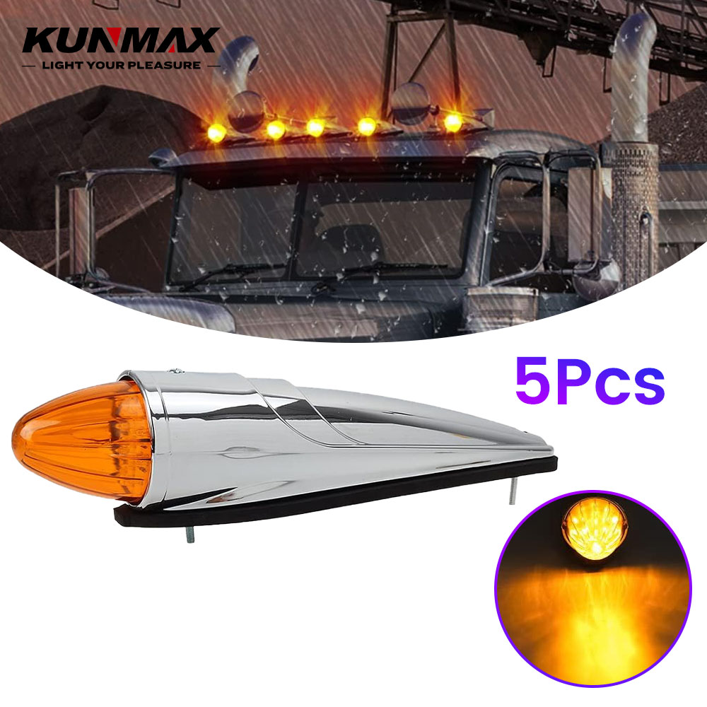 5 個 17 LED キャブマーカールーフランニングトップライトアセンブリ超高輝度大型トラックの交換用ピックアップトラック貨物車