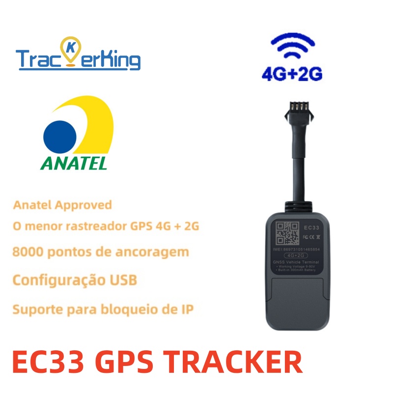 TrackerKing EC33 4 グラム 2 グラム GPS トラッカー GT06 プロトコルオートバイ車両リアルタイム追跡 Rastreador GPS J16 よりも小さいサイズ