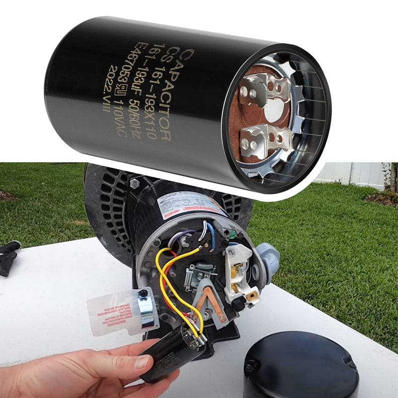 161-193uf/MFD 110VAC プールポンプモータースタートコンデンサ 50/60Hz ヘイワードスーパーポンプ用、110 ボルトの両方で使用
