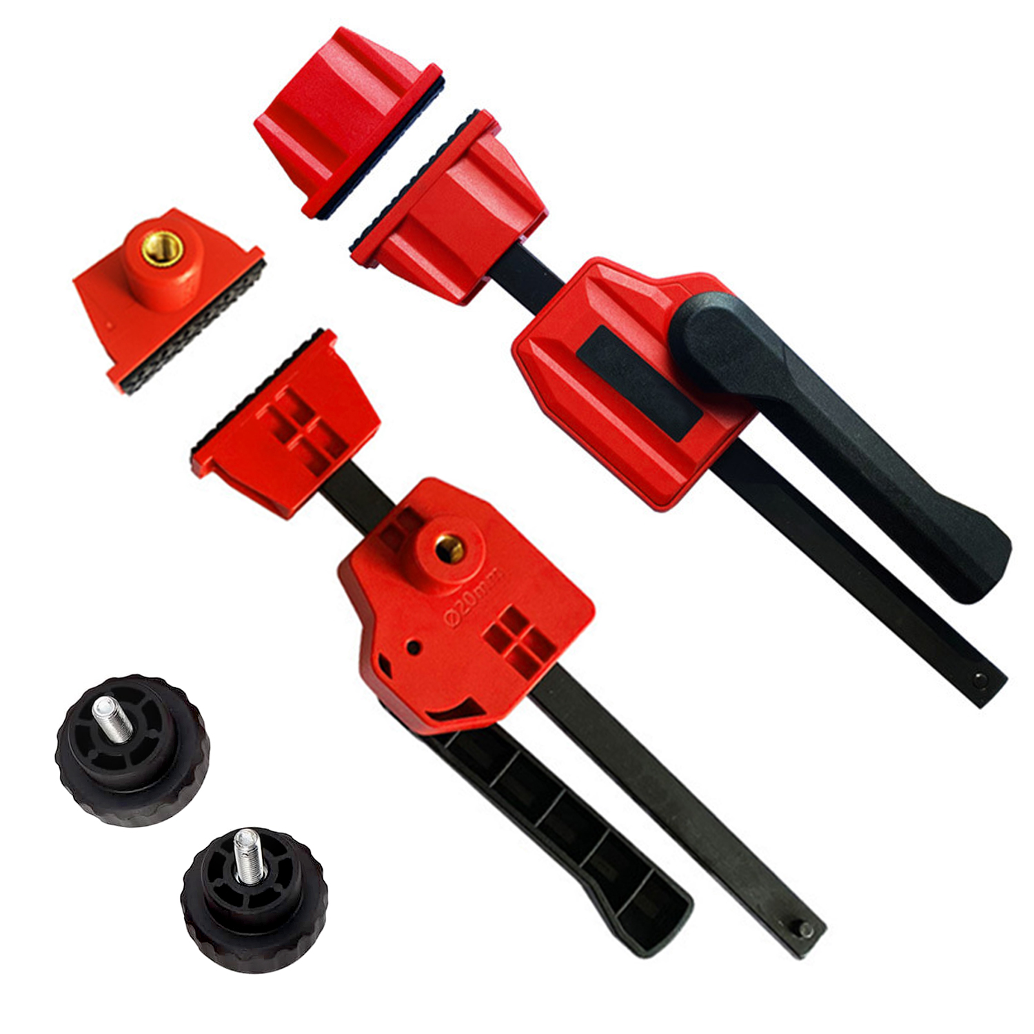 木工用ベンチドッグクランプ 木材クランプ 最大155ポンドのクランプ力 - ワークベンチ用 20mm ドッグホール