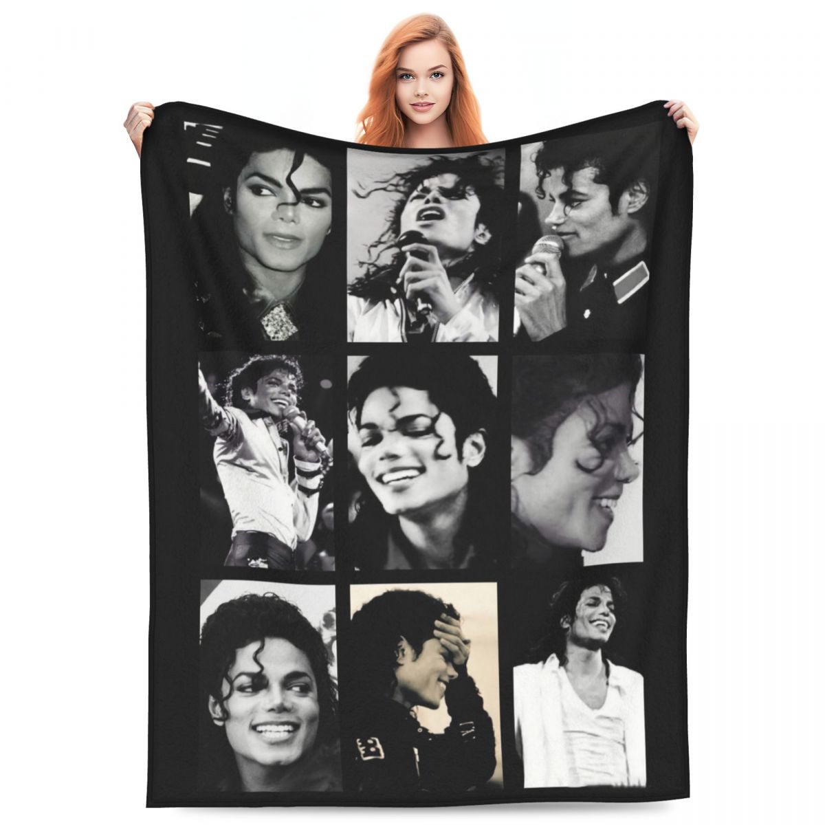 MJ M-マイケルズ ポップ シンガー ブランケット J-ジャクソンズ 写真 キャンプ フランネル スロー ブランケット 暖かい ソフト ソファ チェア ソファ ベッド ベッドカバー ギフト