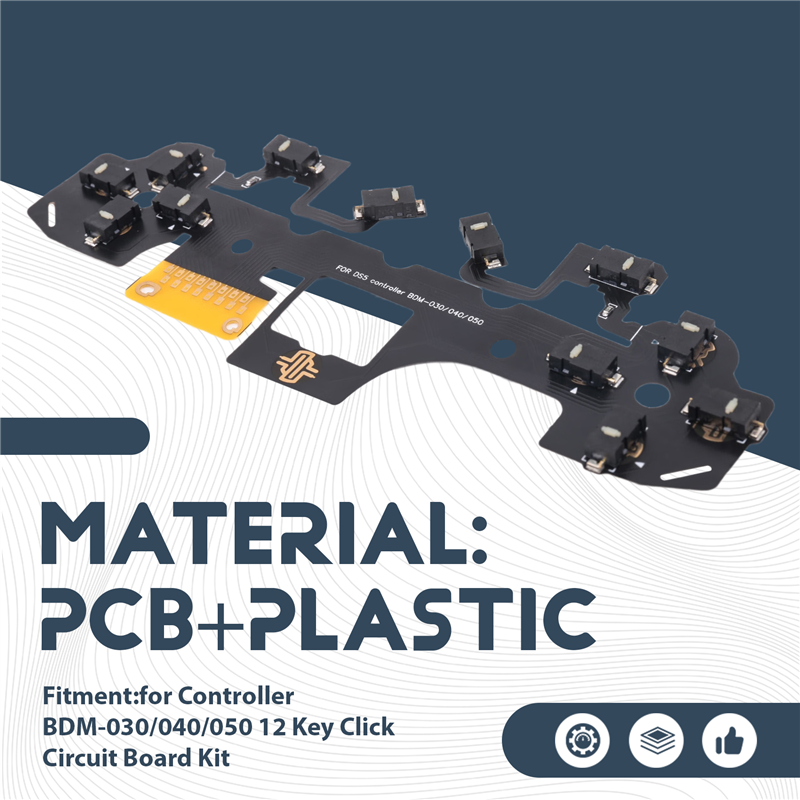 ABJF-人間工学に基づいたマイクロスイッチ触覚クリッキーヘアトリガーキットPS5コントローラー用BDM-030/040/050 12キークリック回路基板キット
