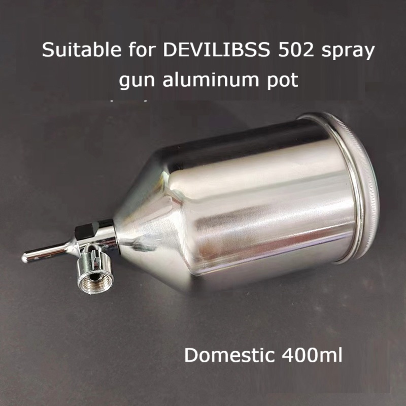 日本に適した DEVILBIS 502 サイドポットスプレーガンステンレス鋼ポット 400 ミリリットルペイント缶ペイントコンテナアクセサリー